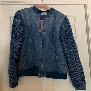 Quilted denim jacket from Anthropologie!